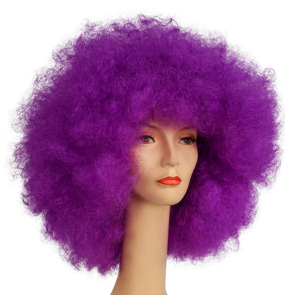 Women's Wig Afro Super Deluxe Dark Purple Ne5