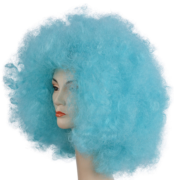 Women's Wig Afro Super Deluxe Sky Blue