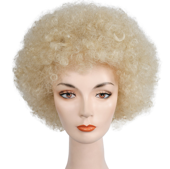 Women's Wig Afro Medium Platinum Blonde 613