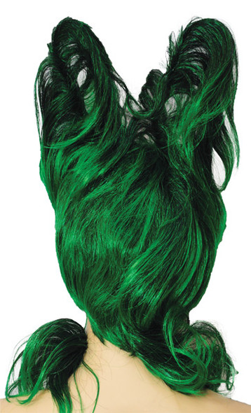 Women's Wig Hair Sculpture Black/Forest Green