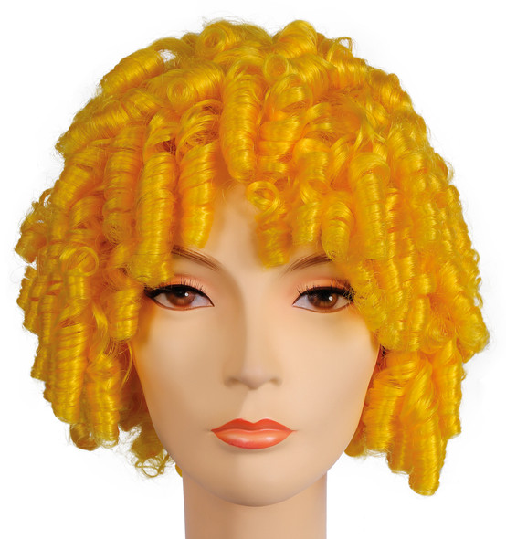 Women's Wig Spring Curl Bright Yellow Kaf2