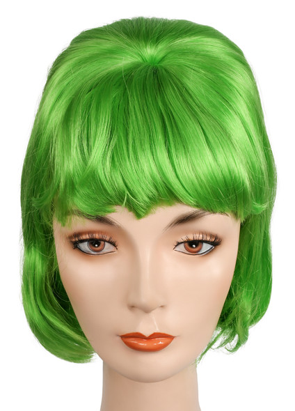 Women's Wig Spit Curl Beehive Neon Green