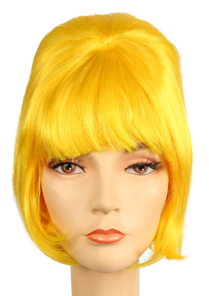 Women's Wig Spit Curl Beehive Yellow Kaf2