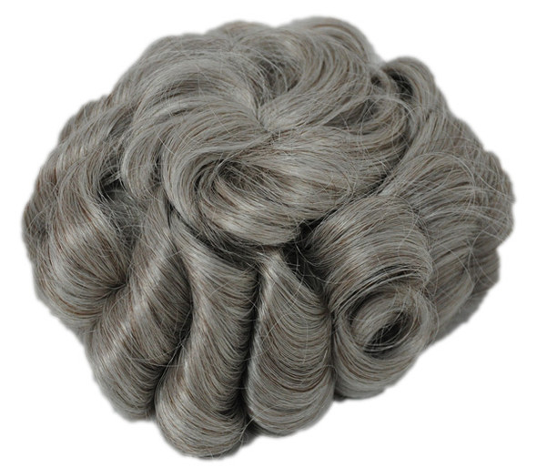 Women's Wig Bun Piece Dark Brown/Gray 56