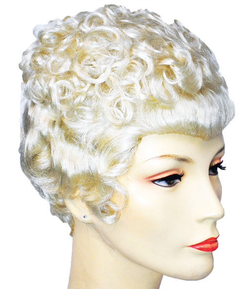 Women's Wig Fingerwave Curly Light Blonde