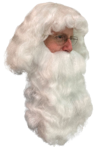 Men's Wig Santa Set Bargain White