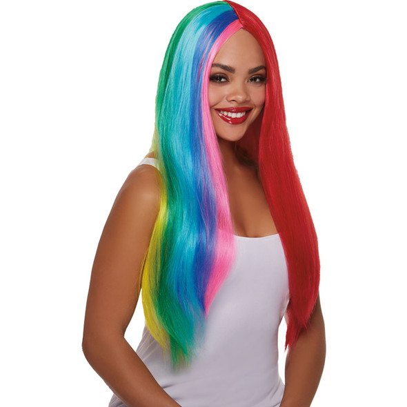 Women's Wig Rainbow Multi-Color