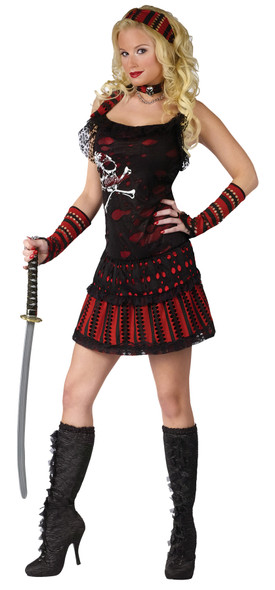 Women's Skull Rocker Pirate Adult Costume