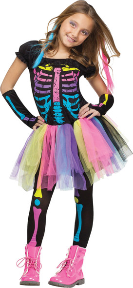 Girl's Funky Punky Bones Child Costume