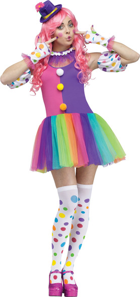 Women's Clownin Around Adult Costume