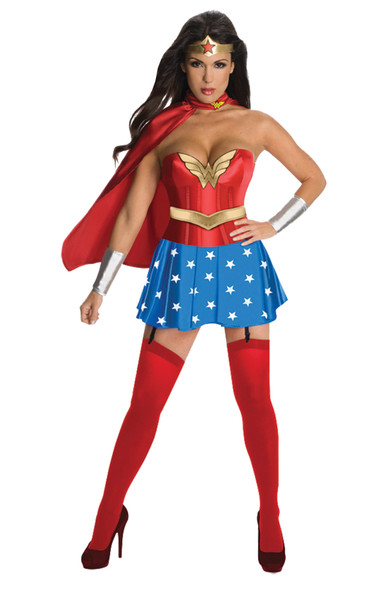 Women's Deluxe Wonder Woman Corset Adult Costume