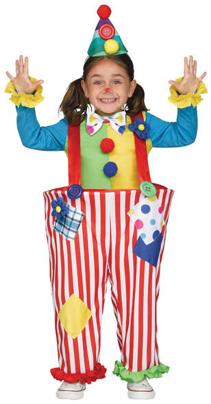 Girl's Crazy Clown Child Costume