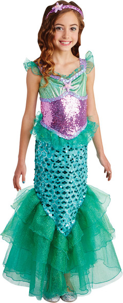 Girl's Blue Seas Mermaid Child Costume