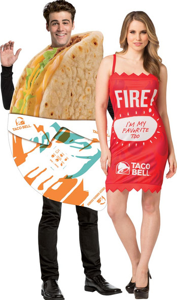 Unisex Taco Bell Gordita And Fire Sauce Couples Adult Costume