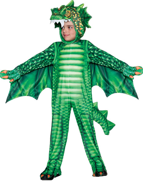 Toddler Green Dragon Printed Baby Costume