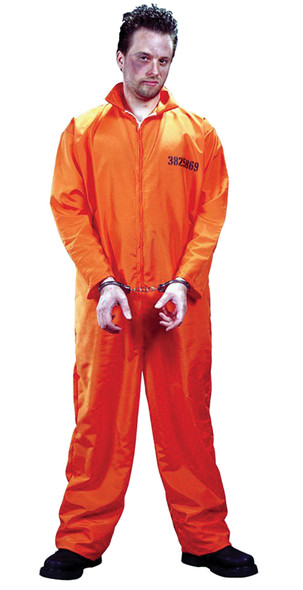 Men's Got Busted Orange Jumpsuit Adult Costume