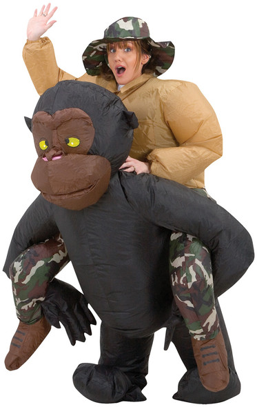 Men's Riding Gorilla Inflatable Adult Costume