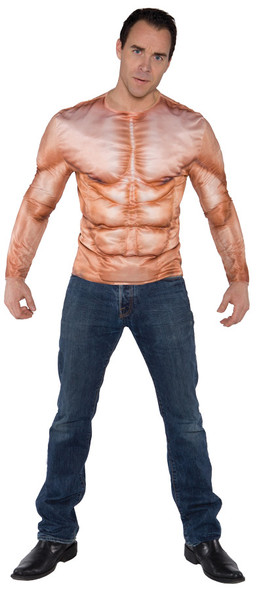 Men's Photo-Real Muscles Padded Shirt Adult Costume