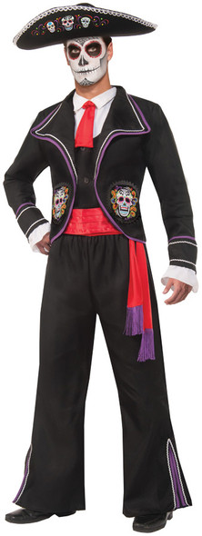 Men's Day Of The Dead Mariachi Macabre Adult Costume