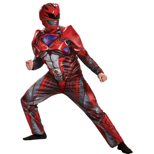 Men's Red Ranger Muscle-Power Rangers Movie 2017 Adult Costume
