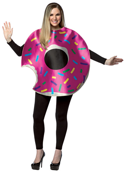 Women's Strawberry Doughnut With Bite Adult Costume