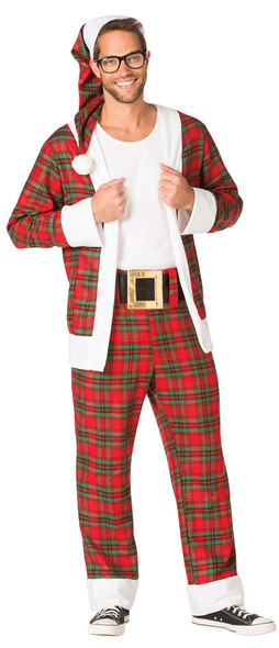 Men's Hipster Mr. Claus Adult Costume