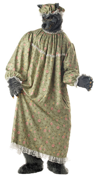 Men's Wolf Granny Adult Costume