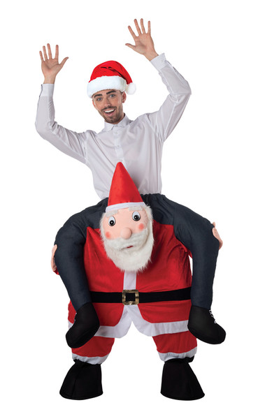 Men's Carry Me Santa Adult Costume