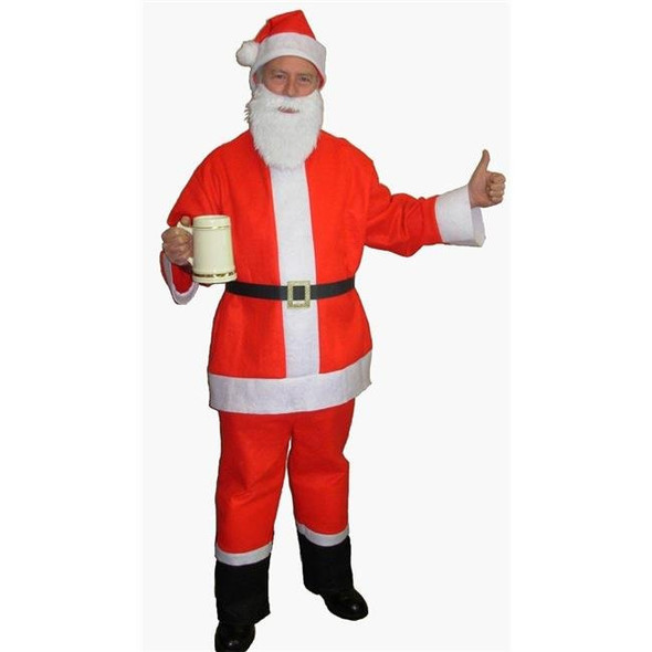 Men's Saloon Spree Santa 5-Piece Adult Costume