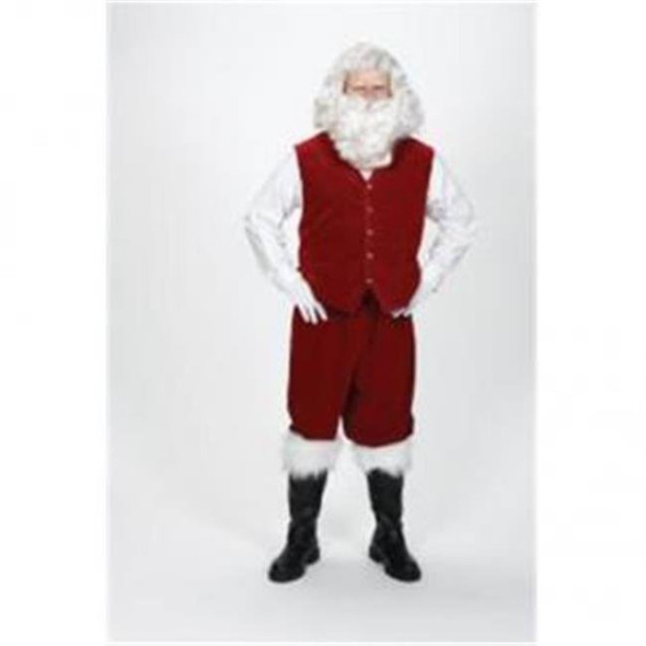 Men's Santa Velvet Vest With Buttons Adult Costume