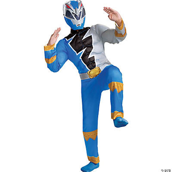 Boy's Blue Ranger Dino Fury Muscle Child Costume