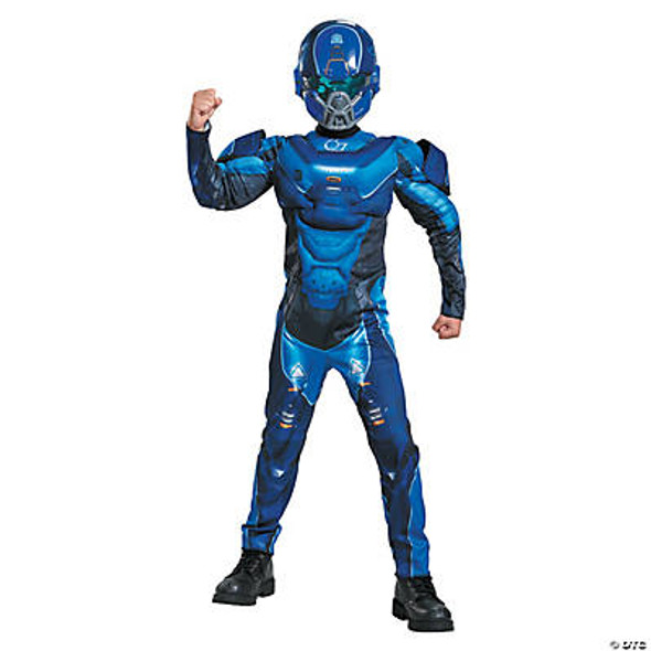 Boy's Blue Spartan Classic Muscle-Halo Child Costume
