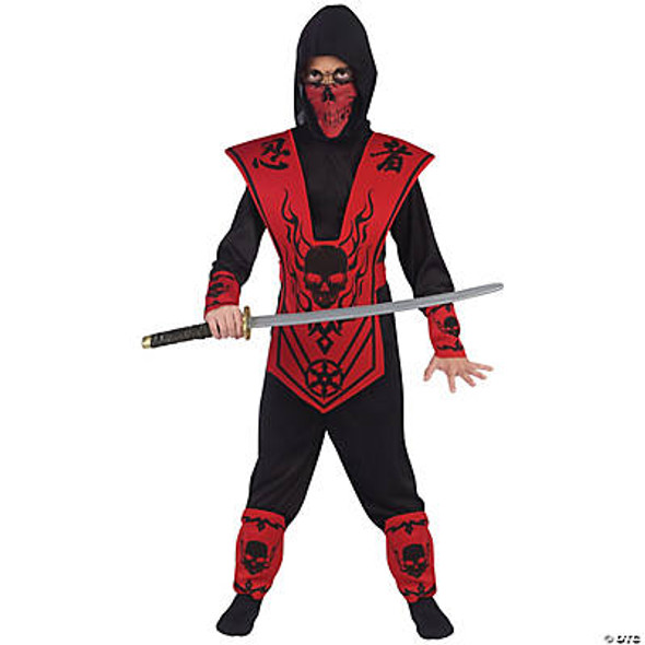 Boy's Red & Black Skull Ninja Child Costume