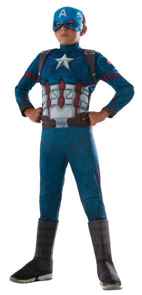 Boy's Deluxe Muscle Captain America Child Costume