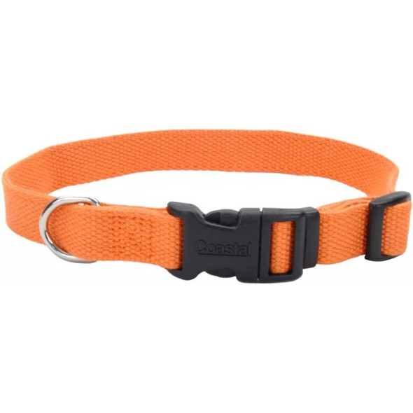 Coastal Pet New Earth Soy Adjustable Dog Collar Pumpkin Orange - 18-26"L x 1"W