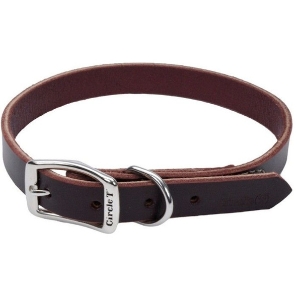 Circle T Latigo Leather Town Collar - 20" Long x 3/4" Wide