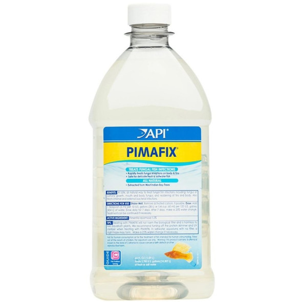 API PimaFix Antifungal Fish Remedy - 64 oz Bottle (Treats 3,780 Gallons)