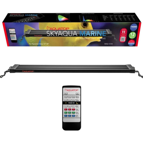 Aquatop SkyAqua LED Aquarium Light Fixture 14000K - 12-18" Long