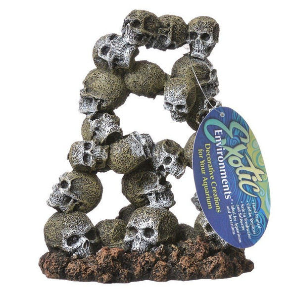 Exotic Environments Skull Archway Aquarium Ornament - Small - (5.5"L x 3.25"W x 6.5"H)