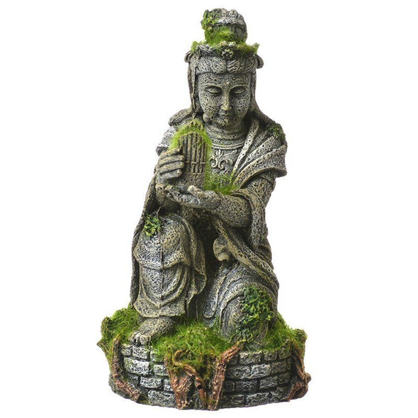 Exotic Environments Ancient Buddha Statue with Moss Aquarium Ornament - 4"L x 3.75"W x 7"H