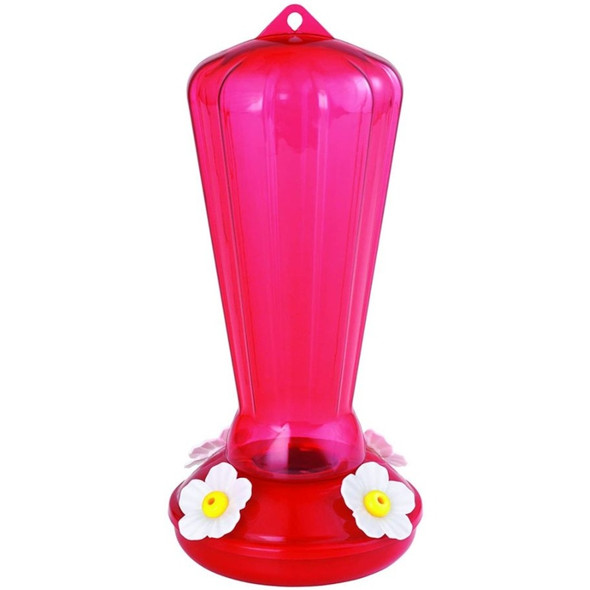 More Birds Hollyhock Plastic Hummingbird Feeder - 25 oz capacity