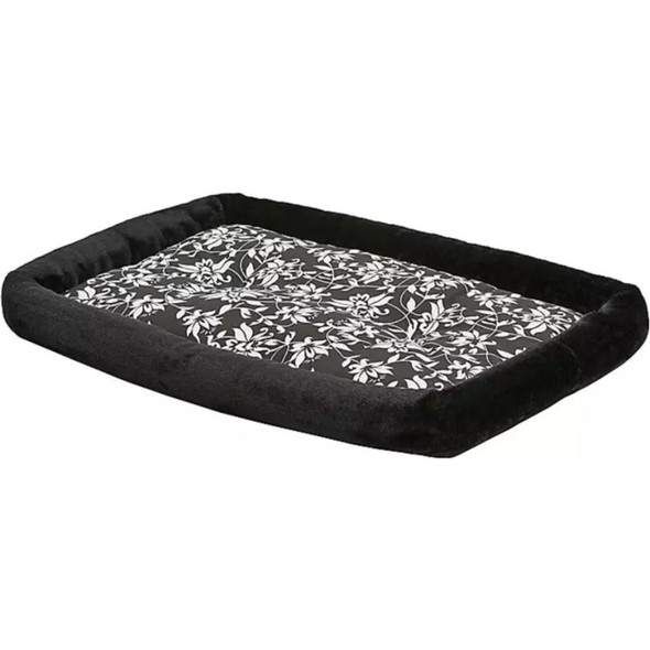 MidWest Quiet Time Bolster Bed Floral for Dogs - Large - 1 count
