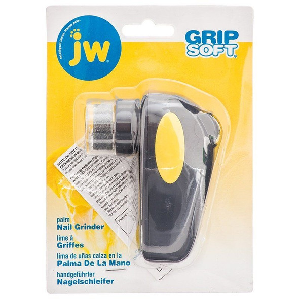 JW GripSoft Palm Nail Grinder for Dogs - Palm Nail Grinder - (4" Long)