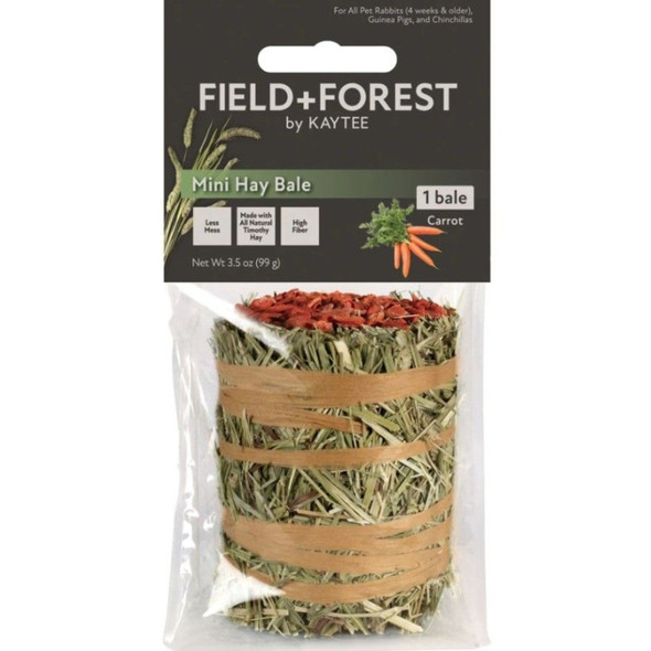 Kaytee Field and Forest Mini Hay Bale Carrot - 1 count