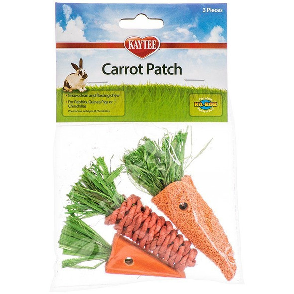 Kaytee Carrot Patch Chew Toys - 3 Pack - (3"-4" Long)