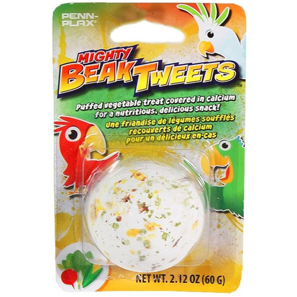 Penn Plax Mighty Beak Tweets Puffed Vegetable Bird Treat - 1 count