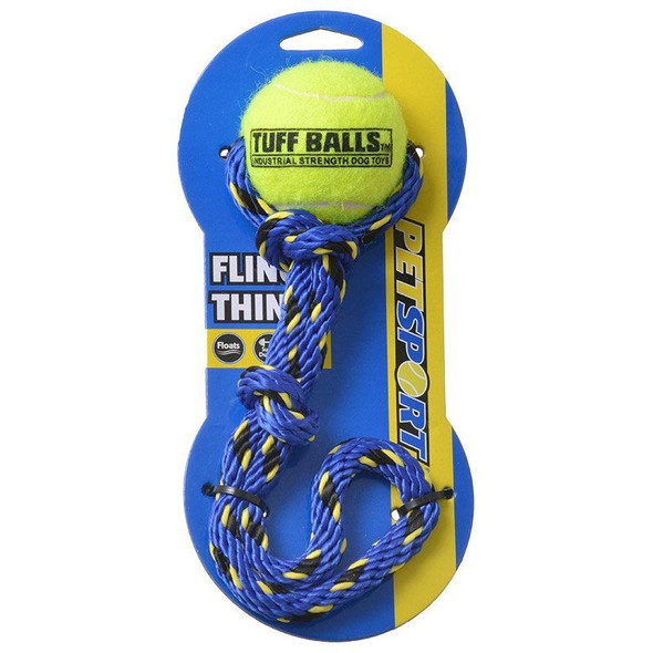 Petsport Tuff Ball Fling Thing Dog Toy - Medium (2.5" Ball)