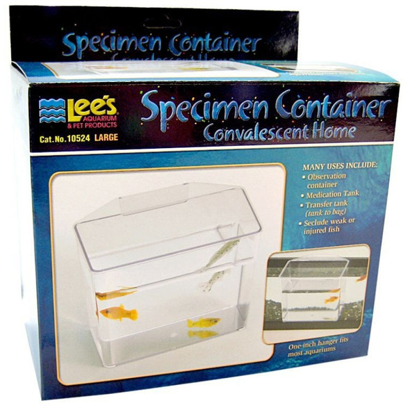 Lees Specimen Container Convalescent Home - Large - 7"L x 3.25"W x 6"H