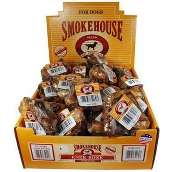 Smokehouse Treats Knee Bone - 25 Pack with Display Box