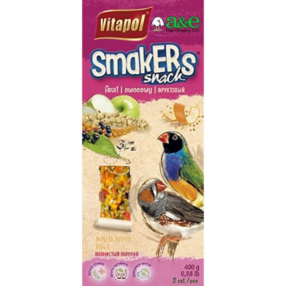 A&E Cage Company Smakers Finch Fruit Treat Sticks - 2 count